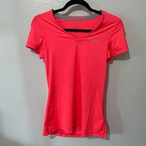 Pink Nike pro dri fit workout top